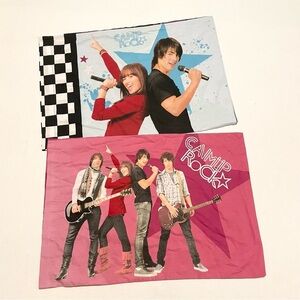 Lot of 2 Camp Rock Pillow Cases Standard Pillow Cover